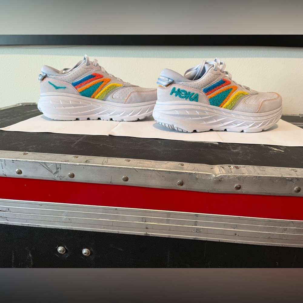 HOKA Bondi L Embroidery Sneakers - Size 12